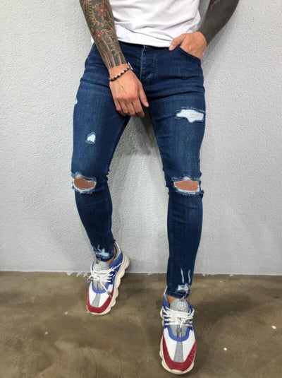 Jeans Rotos Elásticos con Diseño Desgarrado - Estilo Urbano Trendy - Image 9