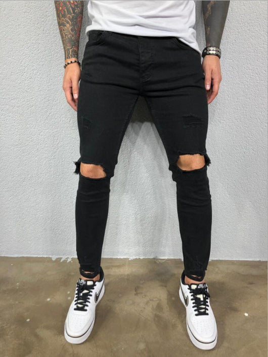 Jeans Rotos Elásticos con Diseño Desgarrado - Estilo Urbano Trendy - Image 11