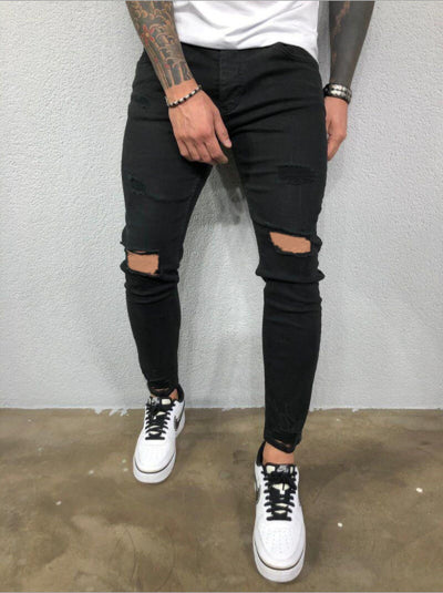 Jeans Rotos Elásticos con Diseño Desgarrado - Estilo Urbano Trendy - Image 3