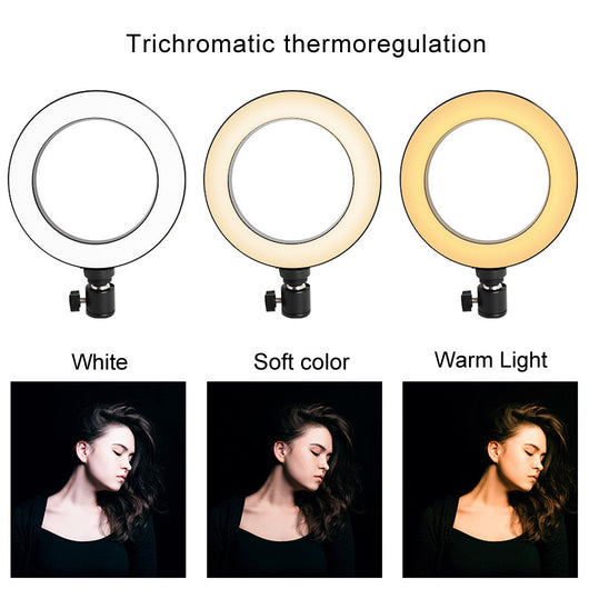 Aro de Luz LED 6" con Trípode Flexible y Soporte para Celular Compatible con Apple - Image 2