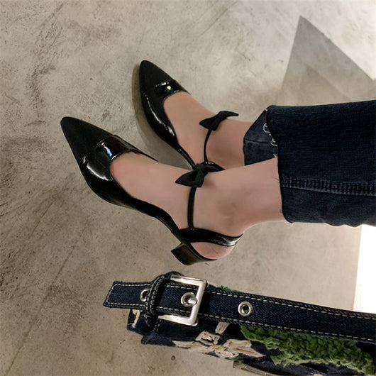 Tacones Chunky Bicolor con Punta Afilada y Altura Media - Image 14