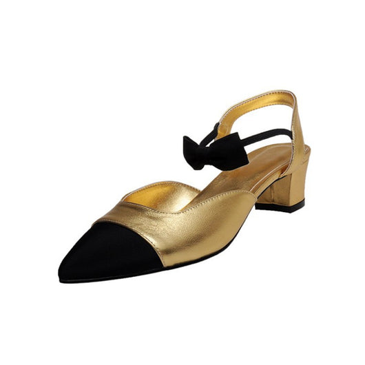Tacones Chunky Bicolor con Punta Afilada y Altura Media - Image 16