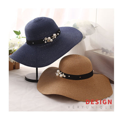 Sombrero de Playa para Mujer con Ala Ancha, Diseño Elegante, Plegable y Protección Solar - Image 11