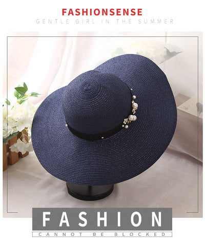 Sombrero de Playa para Mujer con Ala Ancha, Diseño Elegante, Plegable y Protección Solar - Image 10