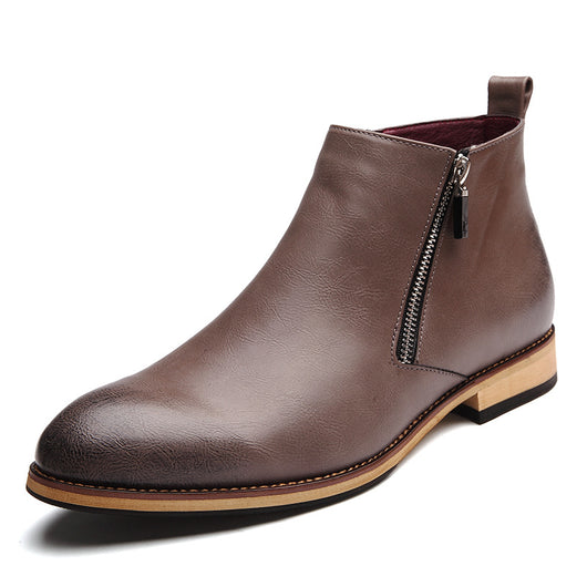 Botas Cortas Puntiagudas para Hombre - Estilo Británico Casual - Image 3