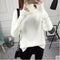 Suéter Acolchado Coreano Largo Mujer - Pullover Holgado Color Sólido