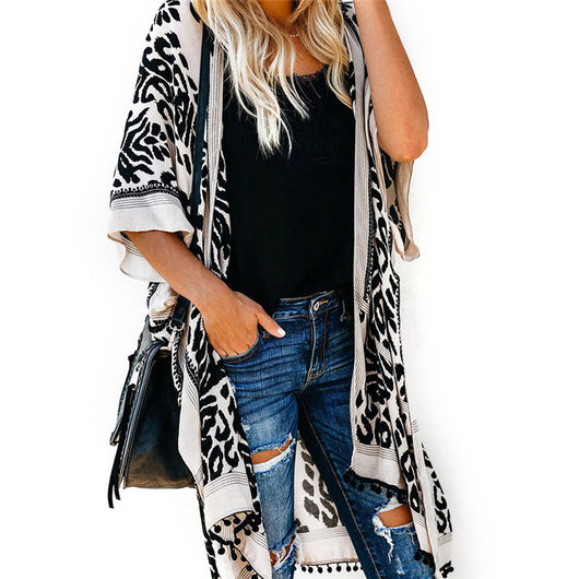Kimono Blusa Playera Bali con Pompones - Estilo Playa Resort - Image 11