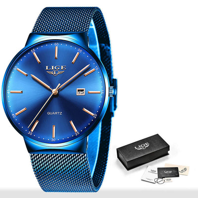 Reloj Deportivo Ultra Delgado con Correa Mesh Impermeable