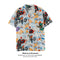 Playera Hip-Hop Street Graffiti Flores Hombre Manga Corta Suelta Trendy