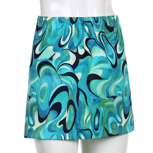 Falda Pantalón Mujer Estampado Onda Vórtex con Abertura - Image 6