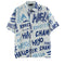 Playera Hombre Estampado Flores y Letras Callejeras Manga Corta