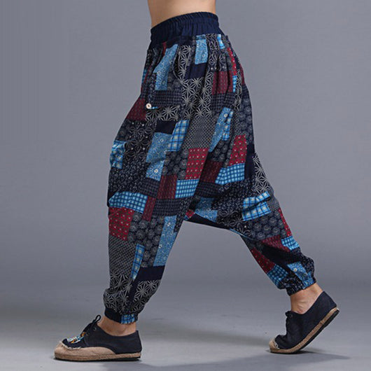 Pantalones Estampados Holgados para Hombre - Diseño Floral Yonago - Image 9