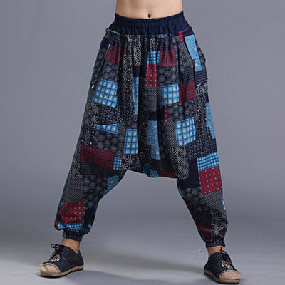 Pantalones Estampados Holgados para Hombre - Diseño Floral Yonago