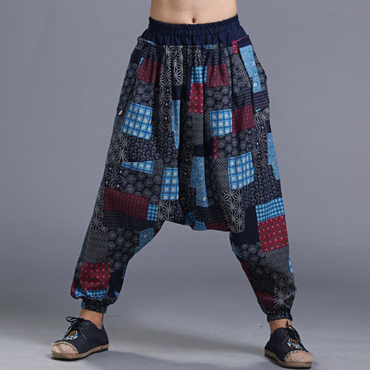 Pantalones Estampados Holgados para Hombre - Diseño Floral Yonago