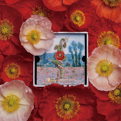 Broche Daparo Flor Amapola Monet - Diseño Artístico de Lujo - Image 4