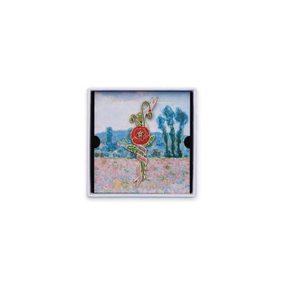 Broche Daparo Flor Amapola Monet - Diseño Artístico de Lujo - Image 3