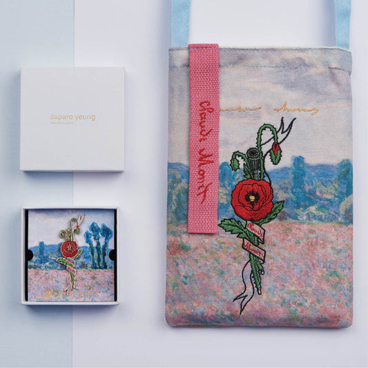 Broche Daparo Flor Amapola Monet - Diseño Artístico de Lujo - Image 2