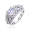 Natural Gemstone Crystal Ring Jewelry Blanco zirconium
