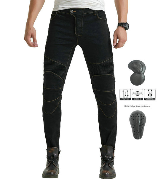 Pantalones de Motociclista Resistentes a Caídas - Jeans Rectos para Carreras