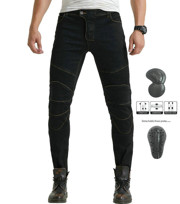 Pantalones de Motociclista Resistentes a Caídas - Jeans Rectos para Carreras