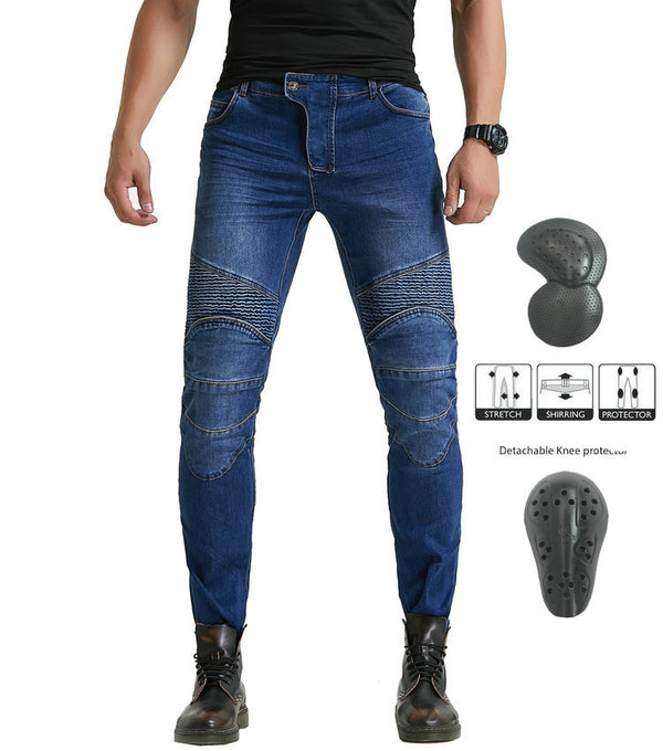 Pantalones de Motociclista Resistentes a Caídas - Jeans Rectos para Carreras
