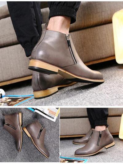 Botas Cortas Puntiagudas para Hombre - Estilo Británico Casual - Image 6