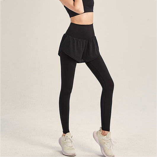 Pantalones Yoga Deportivos Mujer Diseño Dos Capas - Leggins Fitness de 9/10 - Image 9