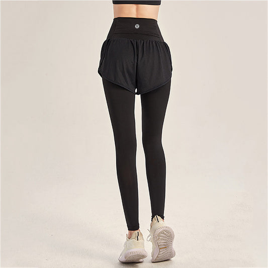 Pantalones Yoga Deportivos Mujer Diseño Dos Capas - Leggins Fitness de 9/10