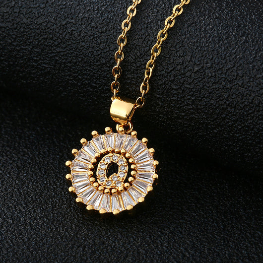 Collar de Letras Personalizadas con Circonita Cúbica y Cobre - Image 33