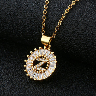 Collar de Letras Personalizadas con Circonita Cúbica y Cobre - Image 36
