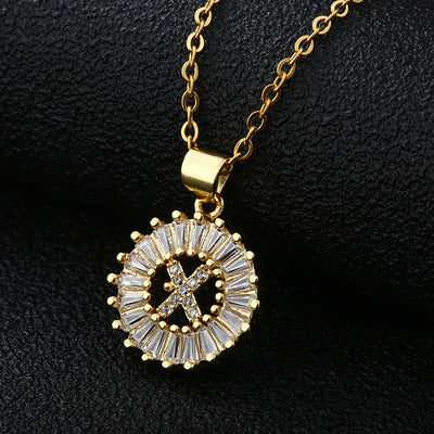 Collar de Letras Personalizadas con Circonita Cúbica y Cobre - Image 43