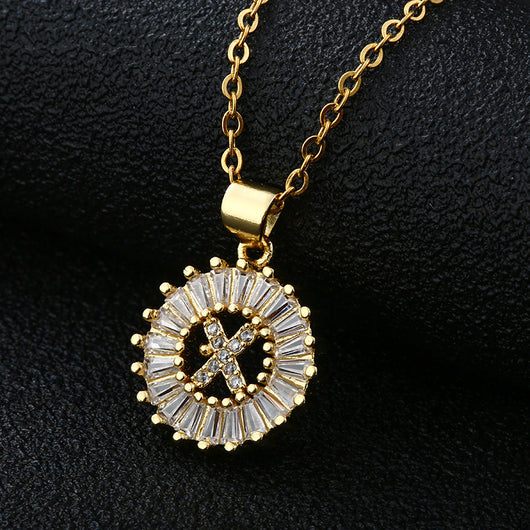 Collar de Letras Personalizadas con Circonita Cúbica y Cobre - Image 43