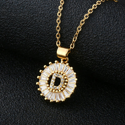 Collar de Letras Personalizadas con Circonita Cúbica y Cobre - Image 45