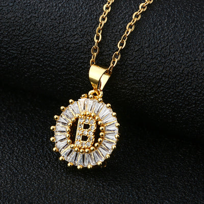 Collar de Letras Personalizadas con Circonita Cúbica y Cobre - Image 46