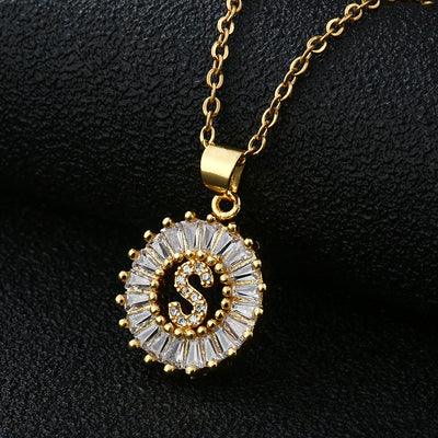 Collar de Letras Personalizadas con Circonita Cúbica y Cobre - Image 48