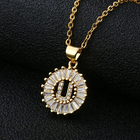 Collar de Letras Personalizadas con Circonita Cúbica y Cobre - Image 50