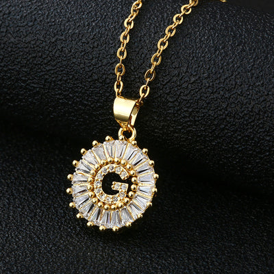 Collar de Letras Personalizadas con Circonita Cúbica y Cobre - Image 4