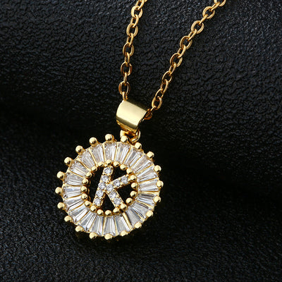 Collar de Letras Personalizadas con Circonita Cúbica y Cobre - Image 3