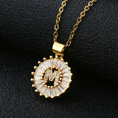 Collar de Letras Personalizadas con Circonita Cúbica y Cobre - Image 2