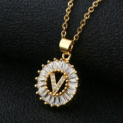 Collar de Letras Personalizadas con Circonita Cúbica y Cobre - Image 7