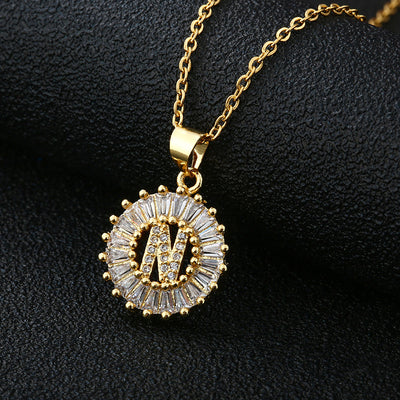 Collar de Letras Personalizadas con Circonita Cúbica y Cobre - Image 11