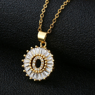 Collar de Letras Personalizadas con Circonita Cúbica y Cobre - Image 10