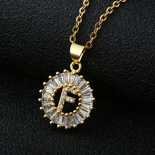 Collar de Letras Personalizadas con Circonita Cúbica y Cobre - Image 12