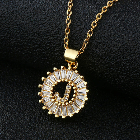 Collar de Letras Personalizadas con Circonita Cúbica y Cobre - Image 22