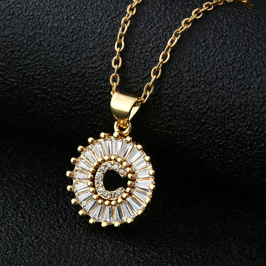 Collar de Letras Personalizadas con Circonita Cúbica y Cobre - Image 16
