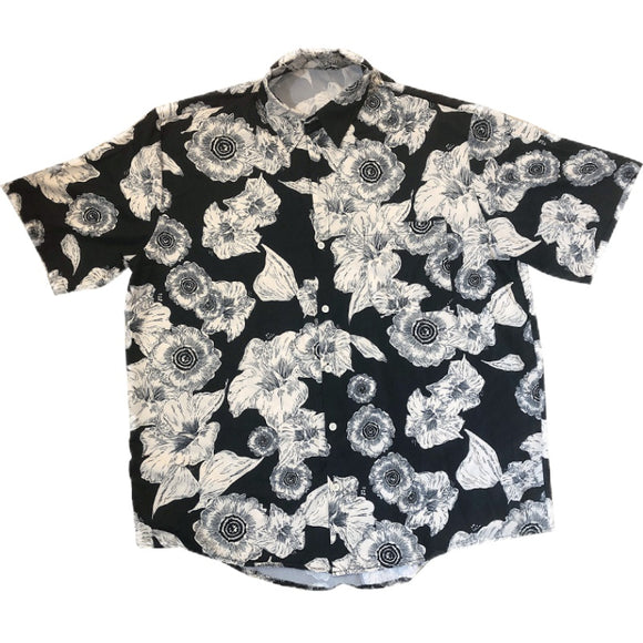 Camisa Floral Suelta Estilo Coreano Retro Hong Kong para Hombre y Pareja