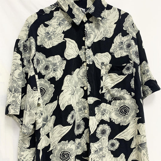 Camisa Floral Suelta Estilo Coreano Retro Hong Kong para Hombre y Pareja - Image 3