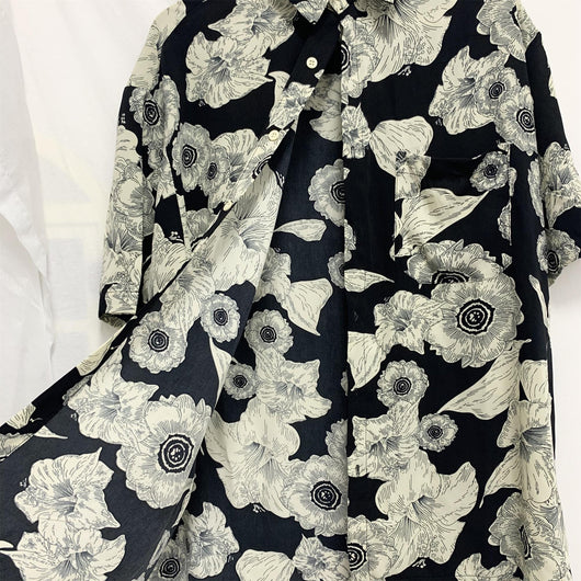 Camisa Floral Suelta Estilo Coreano Retro Hong Kong para Hombre y Pareja - Image 4