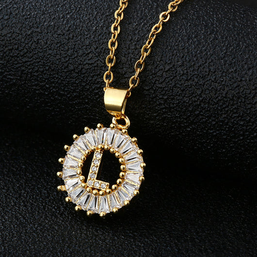 Collar de Letras Personalizadas con Circonita Cúbica y Cobre - Image 23