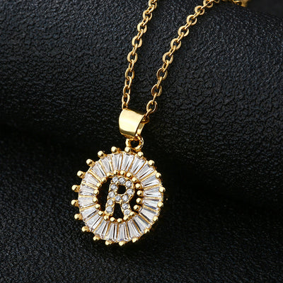 Collar de Letras Personalizadas con Circonita Cúbica y Cobre - Image 24